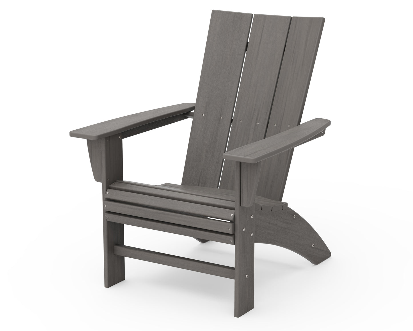 POLYWOOD® Modern Curveback Adirondack Chair in Driftwood