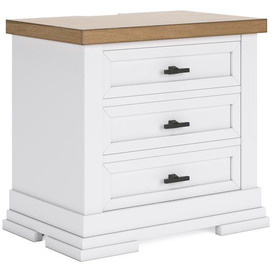 Ashbryn Three Drawer Night Stand