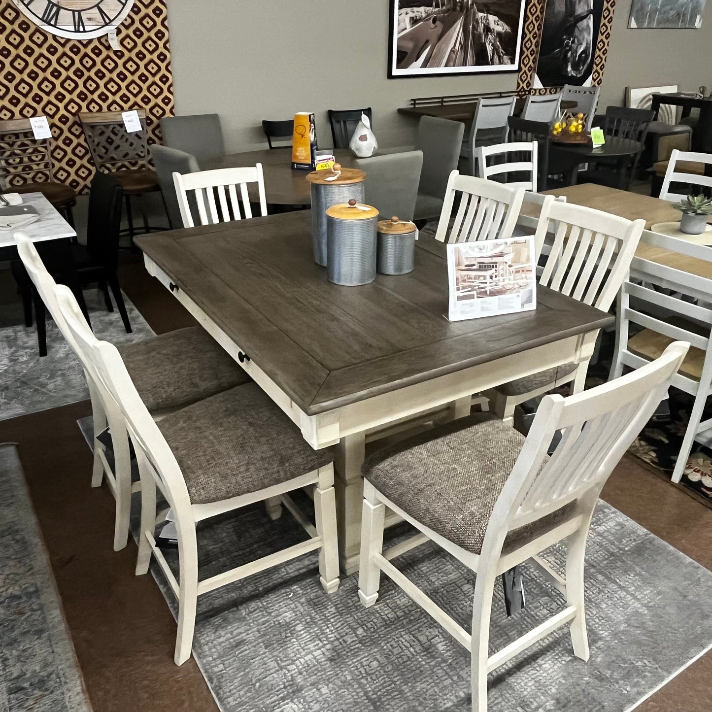 Bolanburg Counter Height Dining Table with 6 Barstools