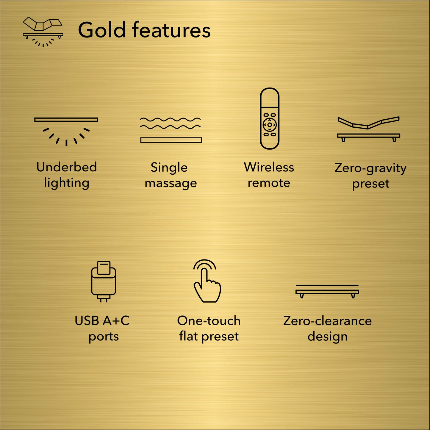 baselogic™ Gold Adjustable Base - Queen
