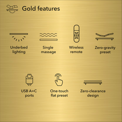 baselogic™ Gold Adjustable Base - Queen