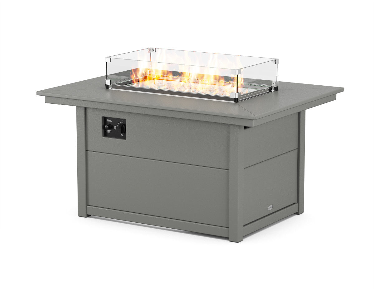 Rectangle 34x46 inch Fire Pit Table-Gray