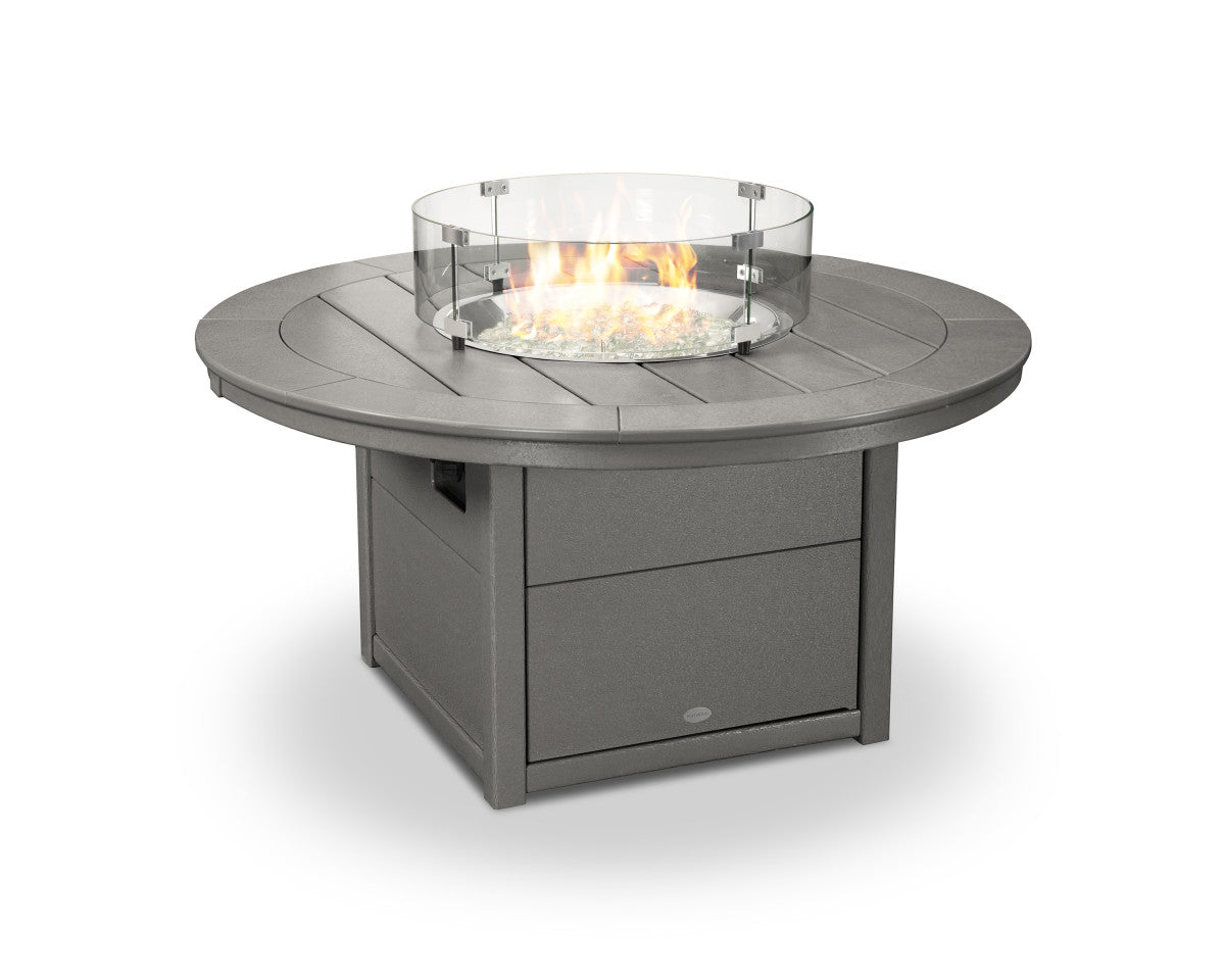 Round 48 inch Fire Pit Table-Gray