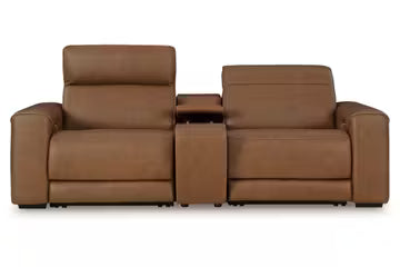 Magic Man 2-Piece Power Reclining Sectional Loveseat with Console