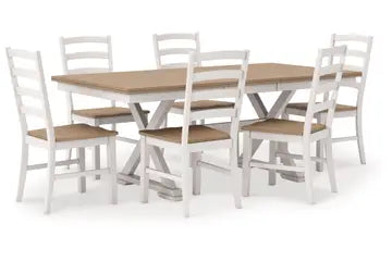 Purlaney Extension Dining Table and 6 Chairs