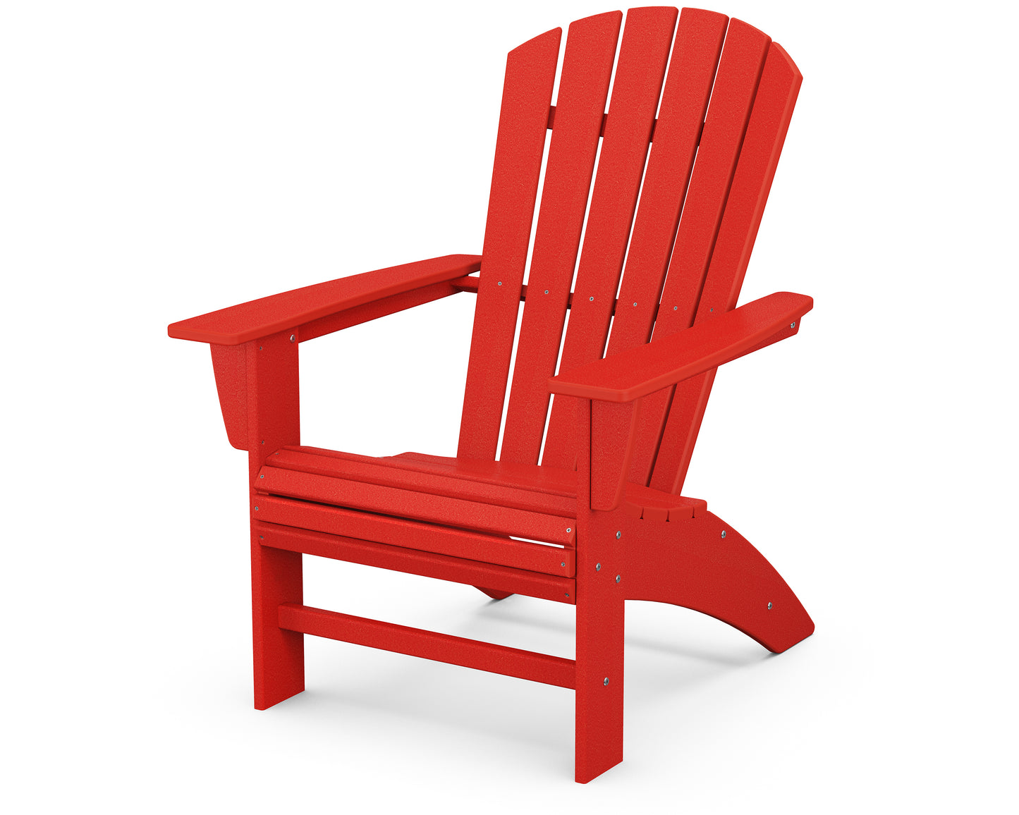 POLYWOOD® Nautical Curveback Adirondack Chair in Sunset Red