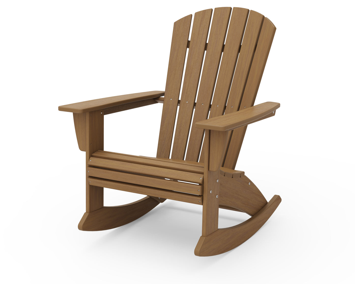 POLYWOOD® Nautical Curveback Adirondack Rocking Chair in Natural